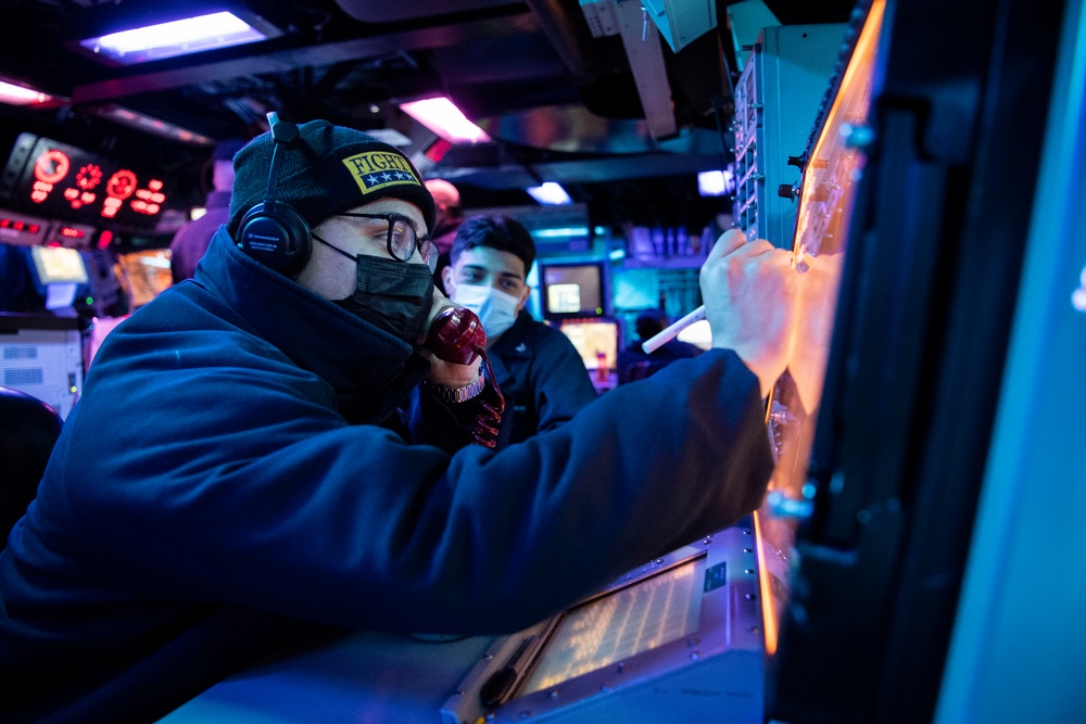 USS Dewey's Combat Information Center