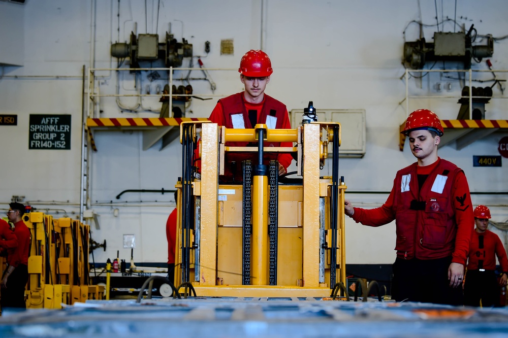 USS Carl Vinson (CVN 70) Sailors Conduct Ammo Offload in Pacific Ocean