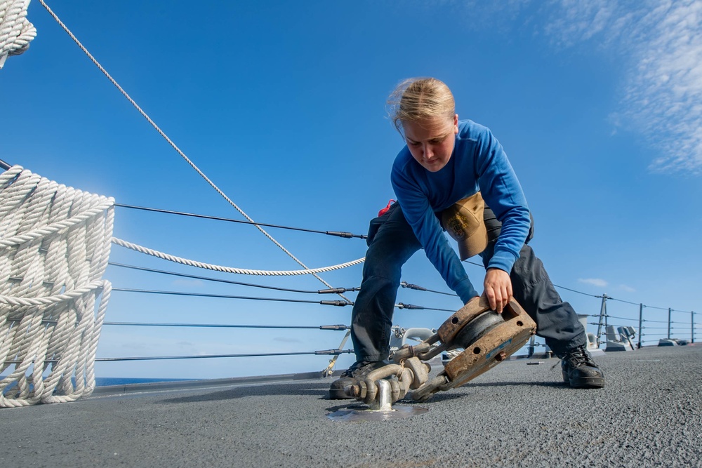 Spruance conducts maintenance