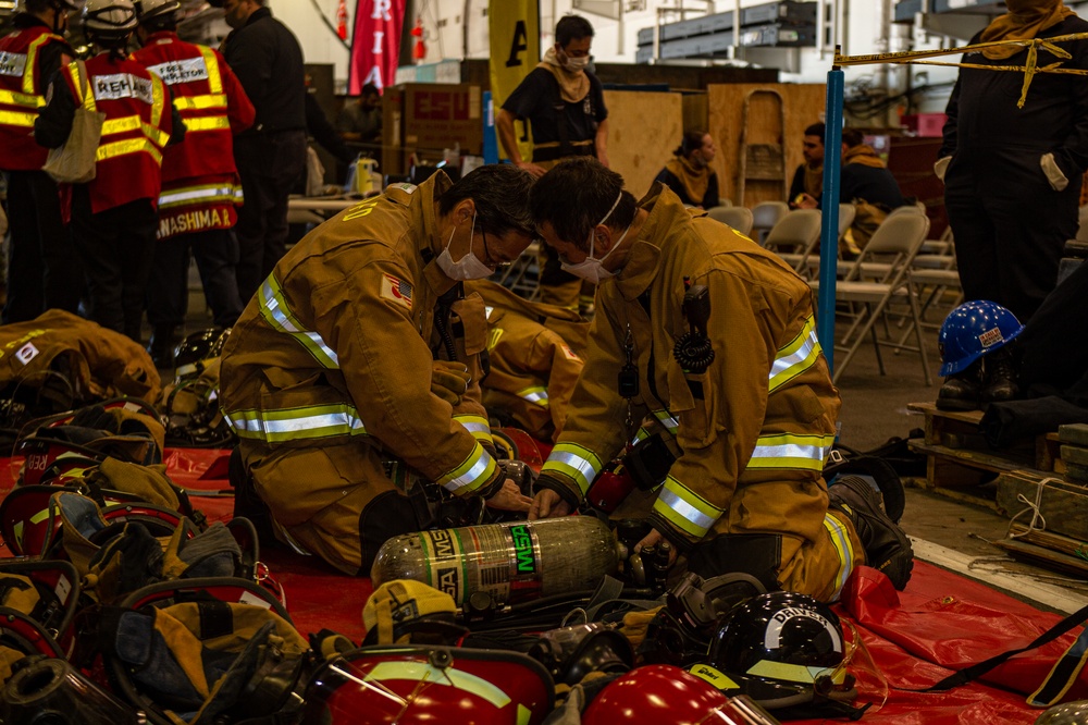 USS Ronald Reagan (CVN 76) Joint Damage Control Drill