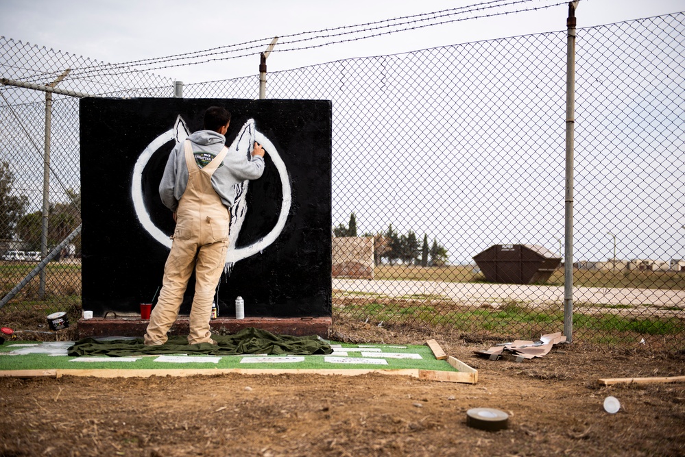 39th SFS MWD handlers build K-9 memorial
