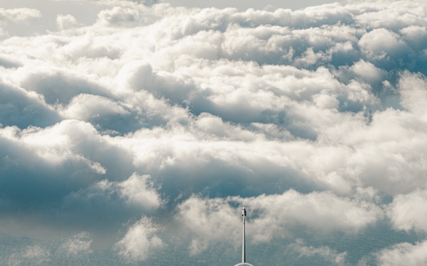 United States F/A-18 Super Hornets and Greek F-16 Fighting Falcons conduct air-to-air training over the Ionian Sea as a part of Neptune Strike 2022