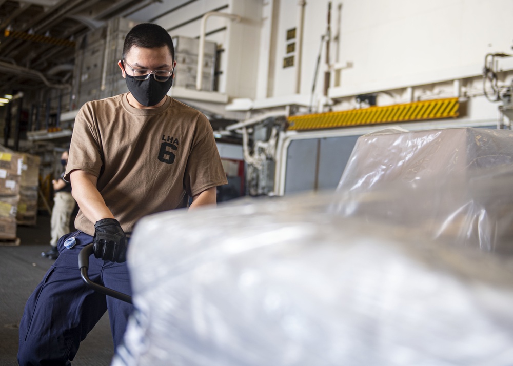 USS America Conducts Replenishment-at-Sea During Operation Noble Fusion