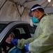 Connecticut Air National Guard Airmen administer COVID tests in Milford.