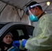 Connecticut Air National Guard Airmen administer COVID tests in Milford.