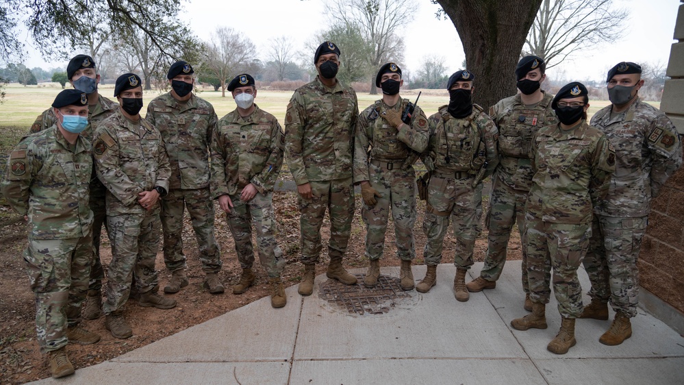 Brigadier General Collins visits Barksdale