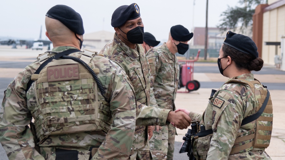 Brigadier General Collins visits Barksdale