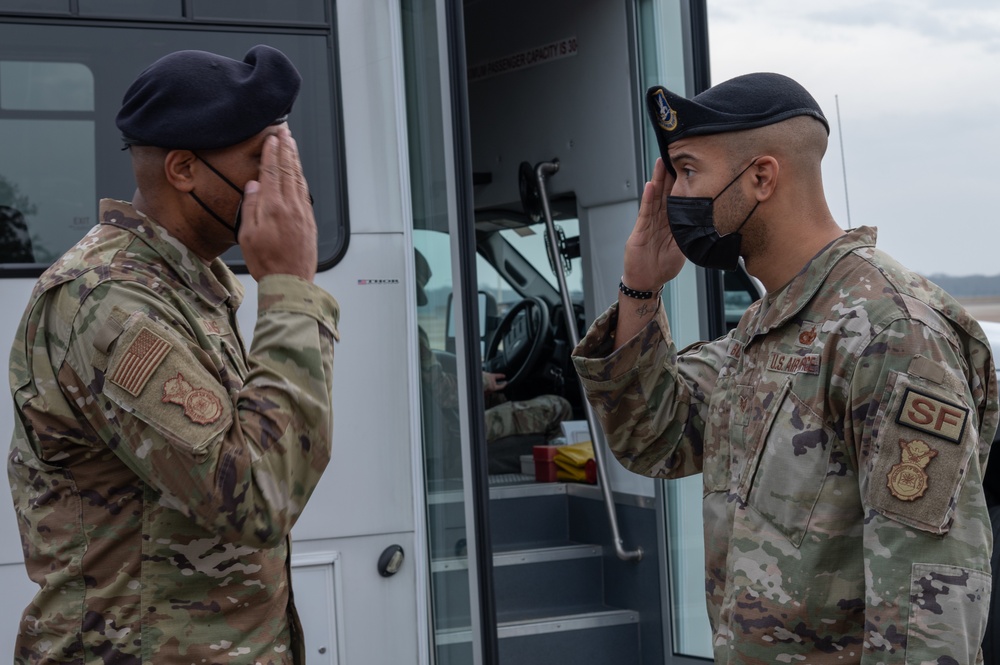 Brigadier General Collins visits Barksdale