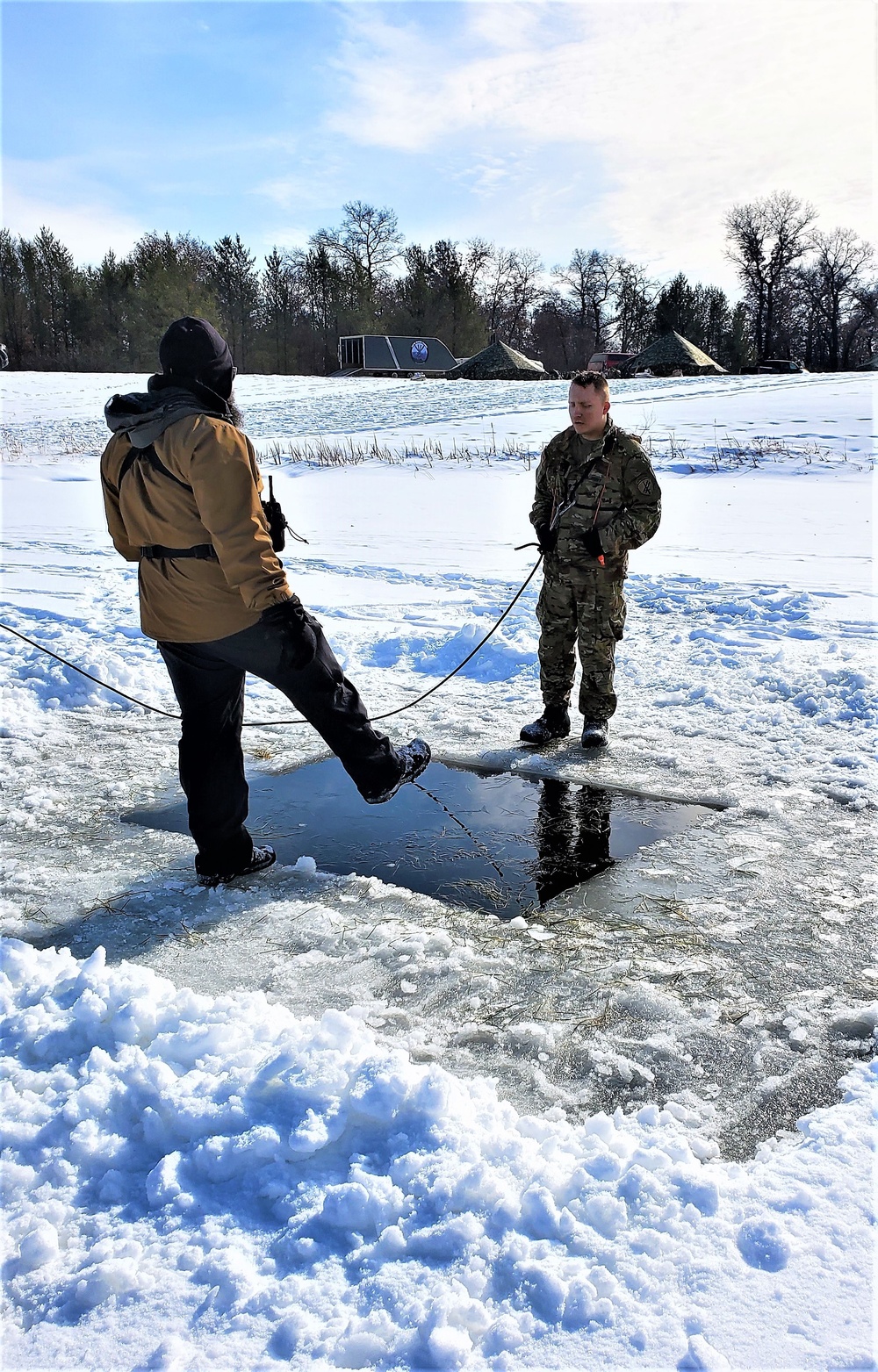 Airmen, Soldiers participate in cold-water immersion training at Fort McCoy