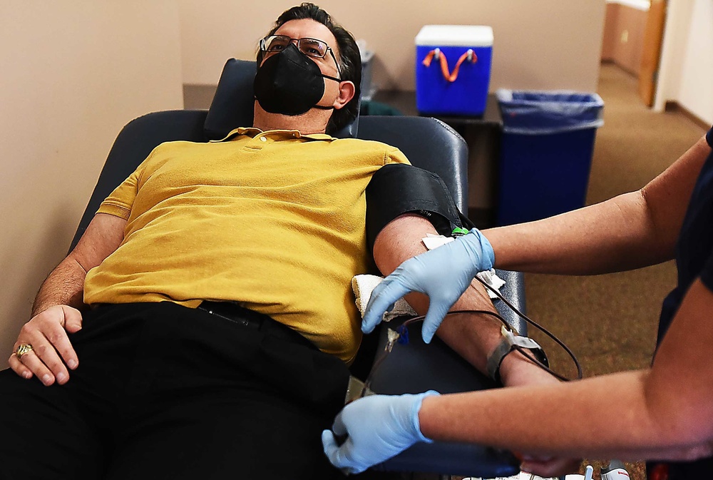 RIA personnel donate critically needed blood; blood drive coming Feb. 10