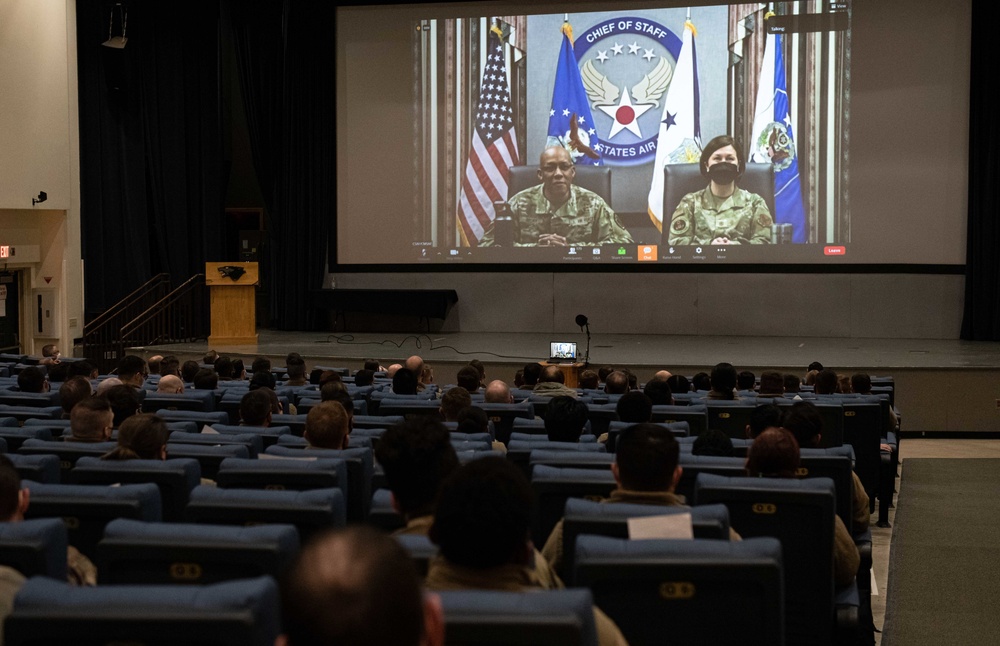 Air Force top brass hosts virtual all-call