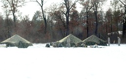Arctic tent training for Cold-Weather Operations Course class 22-03 at Fort McCoy