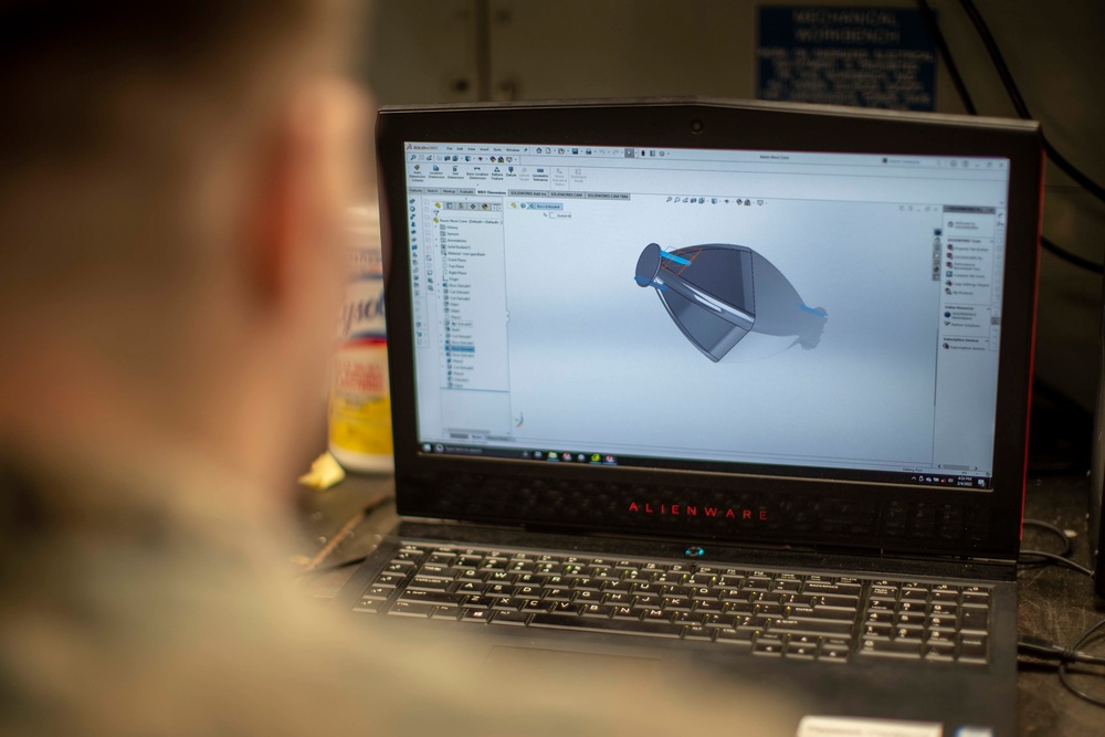 3D printing aboard USS Essex (LHD 2) during Noble Fusion