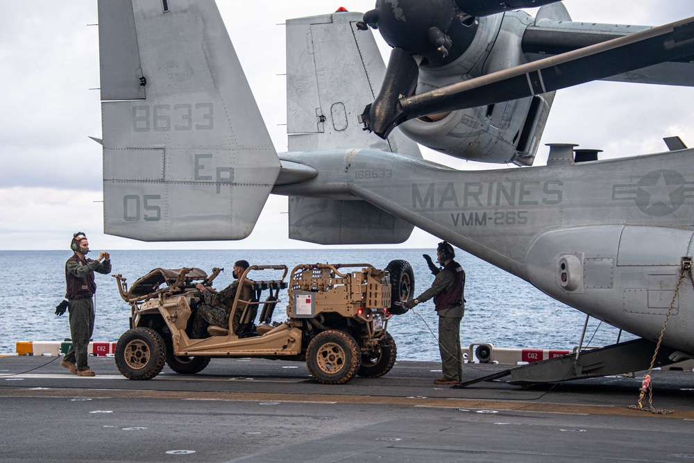 USS America (LHA 6) and 31st Marine Expeditionary Unit Conduct Utility Terrain Vehicle Exercise