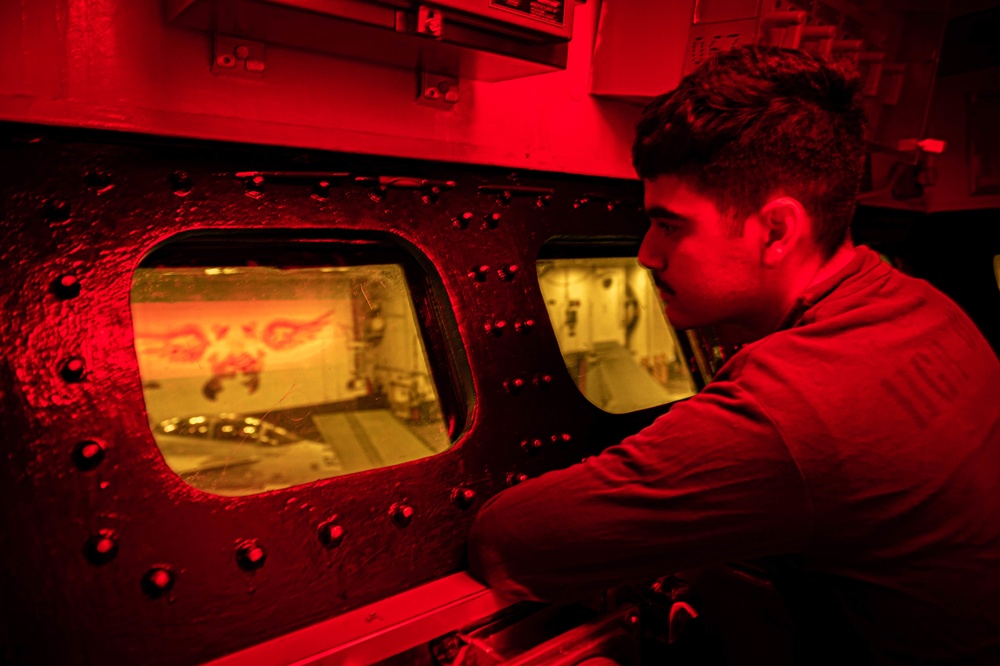 USS Carl Vinson (CVN 70) Sailor Stands Watch