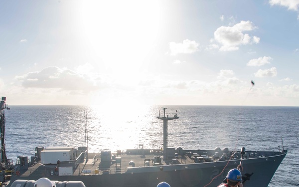 USS Ashland conducts RAS with USNS Yukon during Noble Fusion