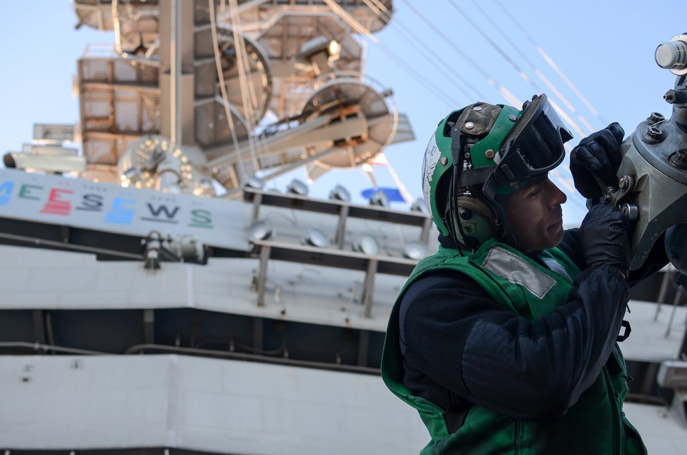 The Harry S. Truman Carrier Strike Group is on a scheduled deployment in the U.S. Sixth Fleet area of operations in support of naval operations to maintain maritime stability and security.