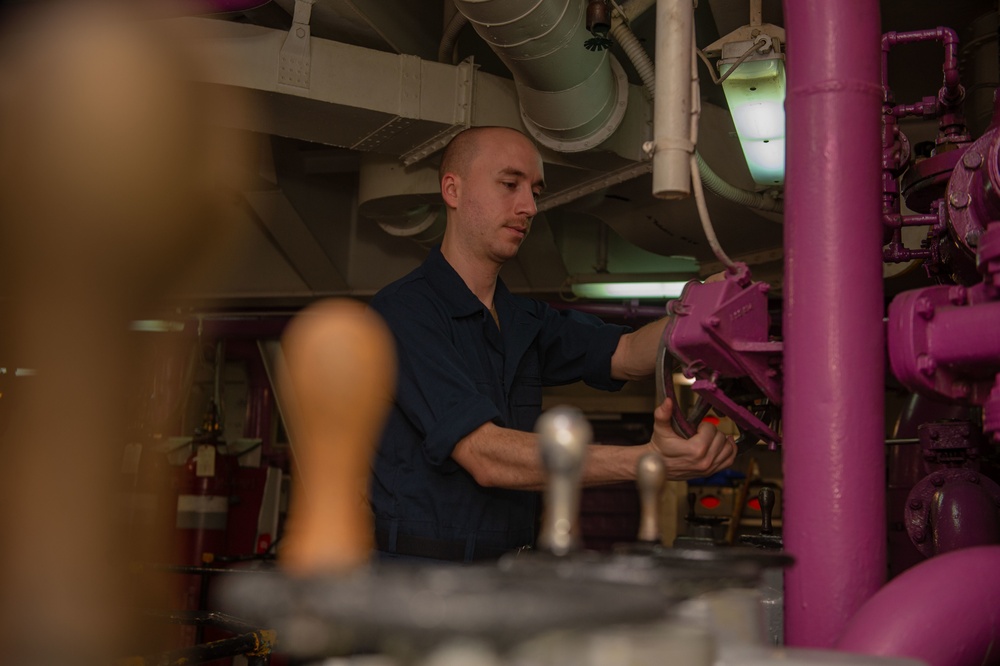 The Harry S. Truman Carrier Strike Group is on a scheduled deployment in the U.S. Sixth Fleet area of operations in support of naval operations to maintain maritime stability and security.