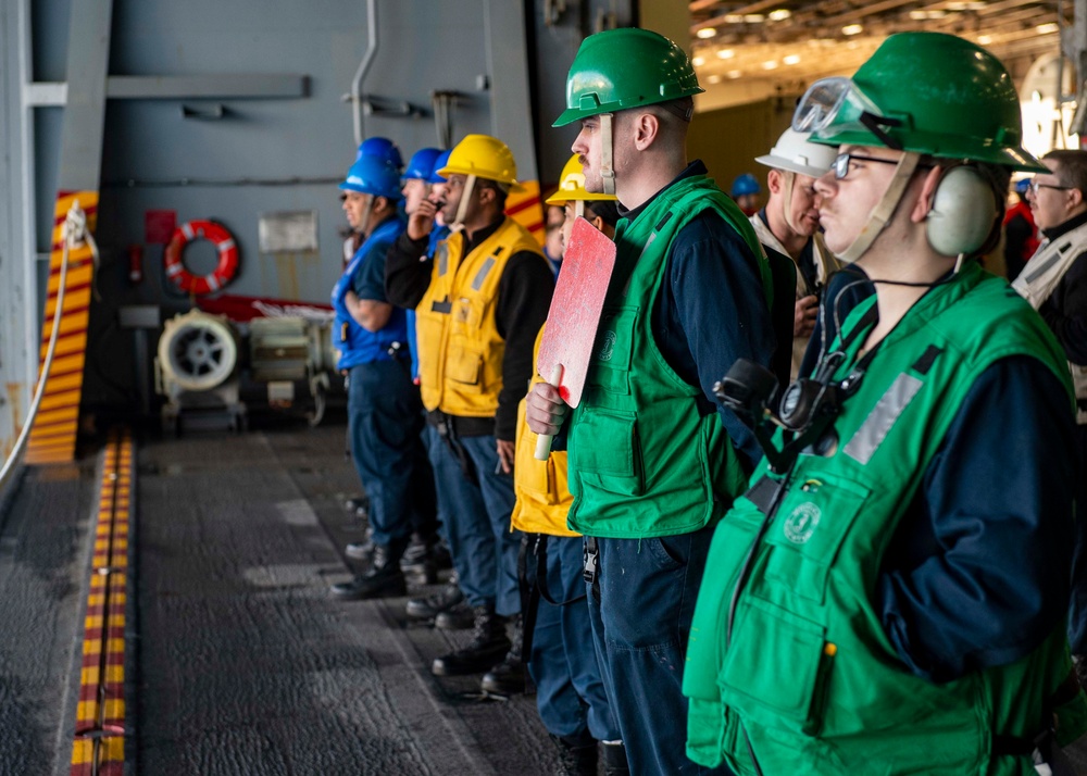 GHWB Sailors Retrieve Ammunition