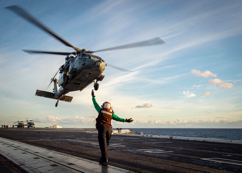 USS George H.W. Bush Receives Ammunition