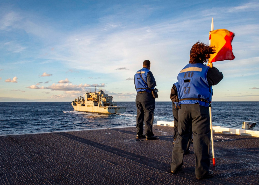 USS George H.W. Bush Receives Ammunition