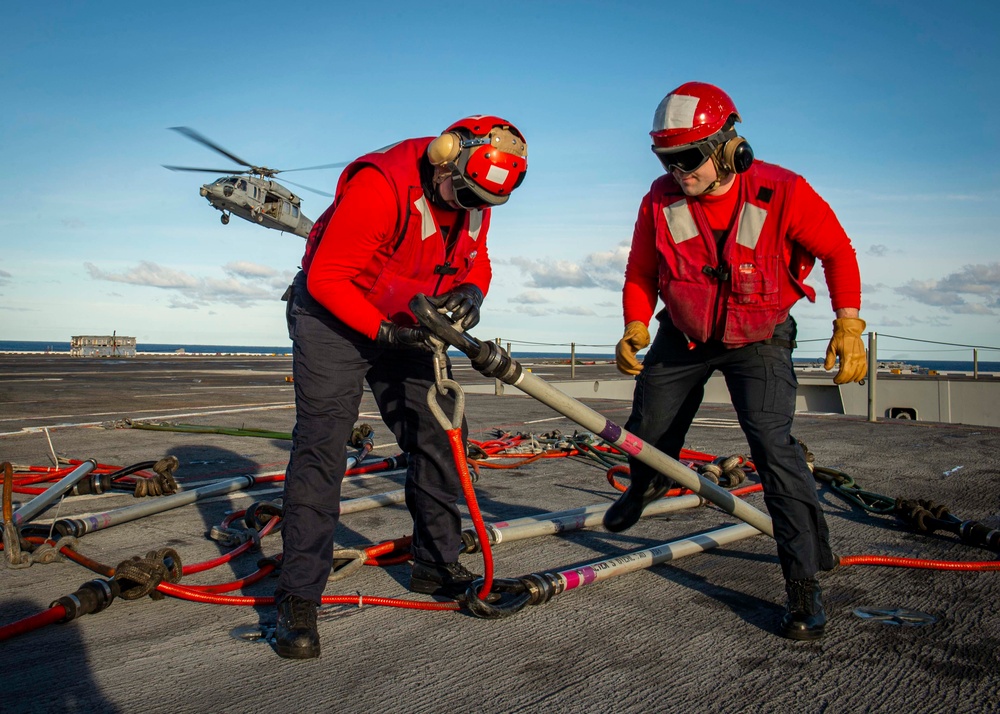 USS George H.W. Bush Receives Ammunition