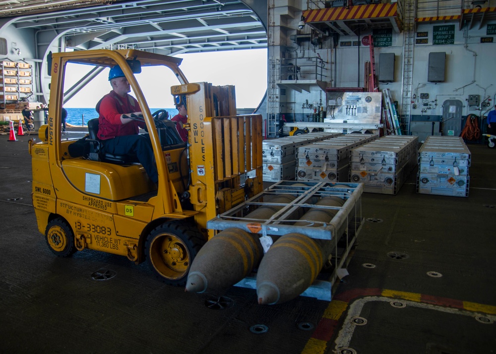 GHWB Sailors Retrieve Ammunition