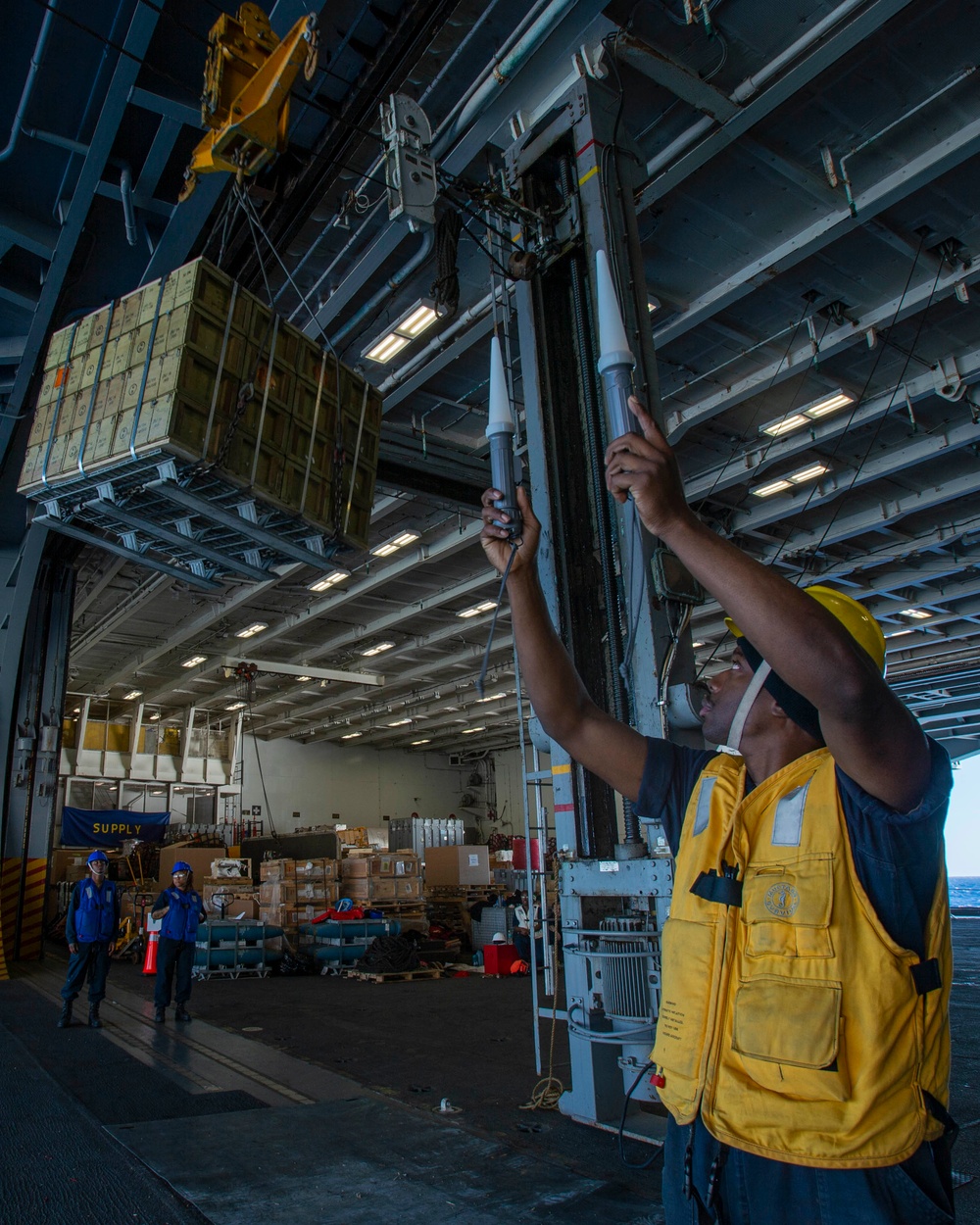 GHWB Sailors Transport Ammunition