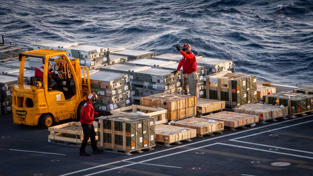 GHWB Sailors Retrieve Ammunition