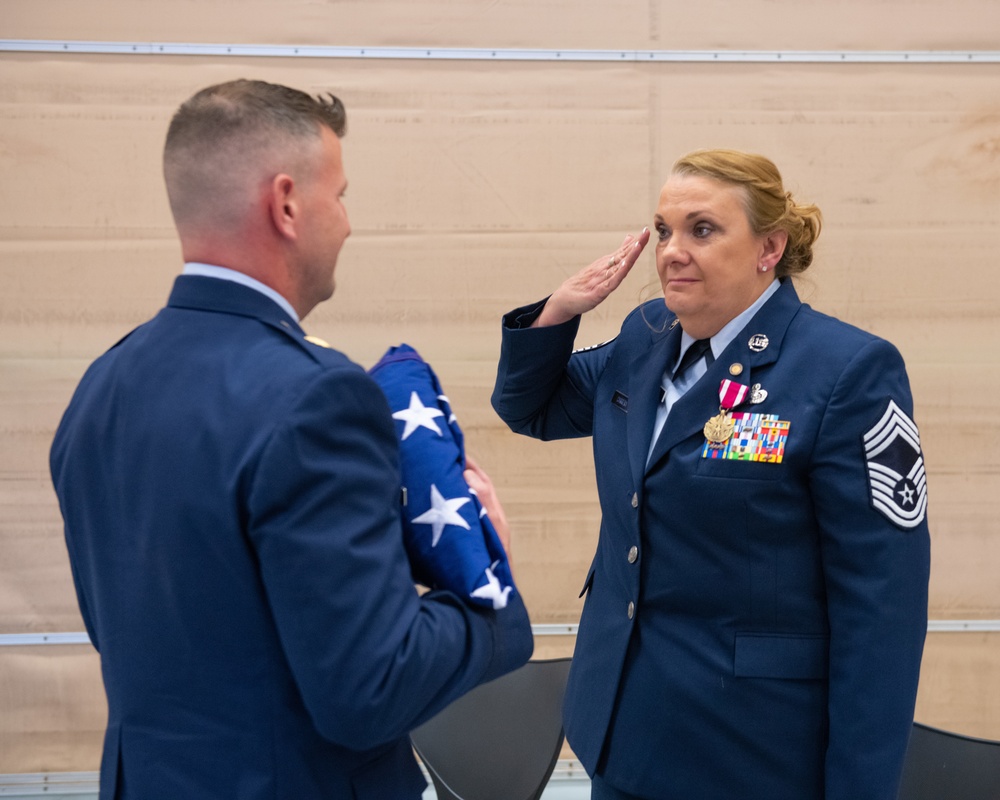 COMM Flight Chief Enlisted Manager Retires