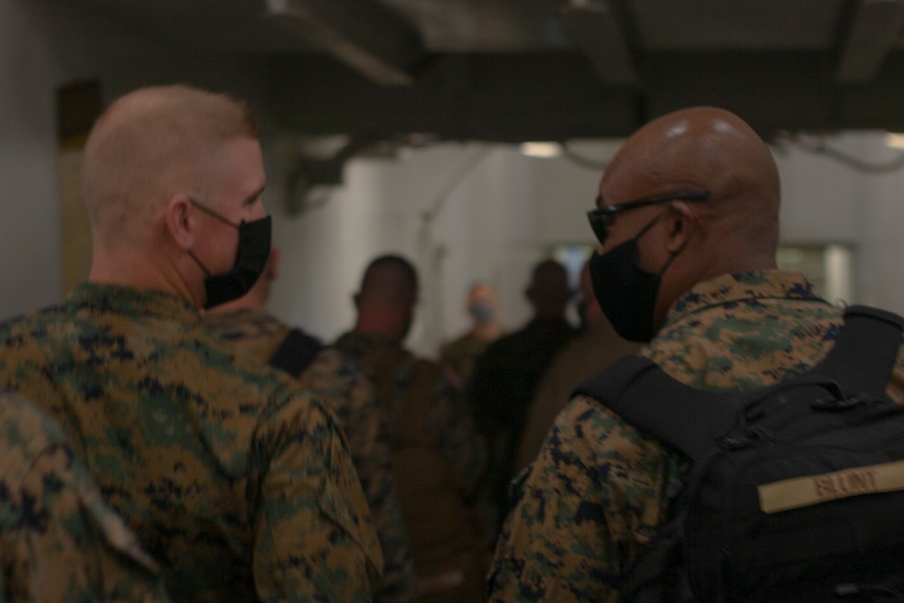 Brig. Gen. Ellison Arrives on Deck