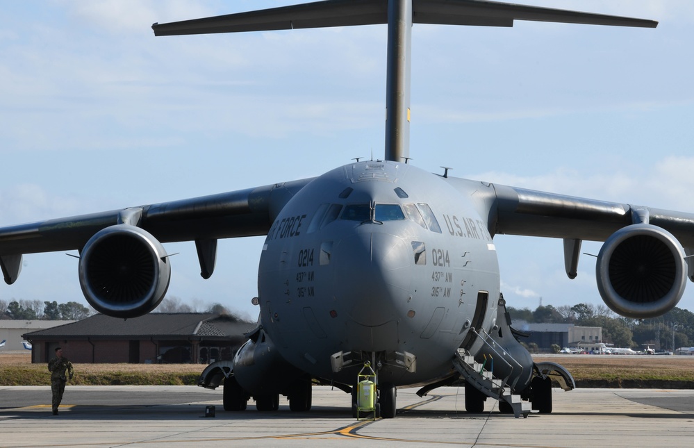JB Charleston C-17s Take-off to Support NATO Allies in Ukraine