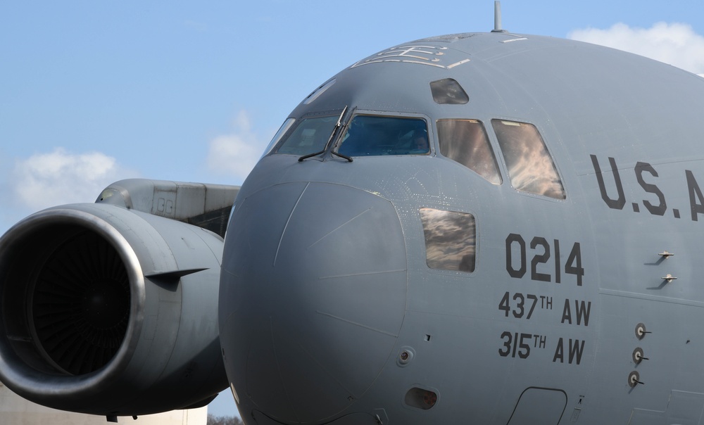 JB Charleston C-17s Take-off to Support NATO Allies in Ukraine