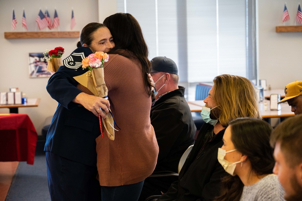 U.S. Air Force Master Sgt. Lynn Henderson Gets Promoted