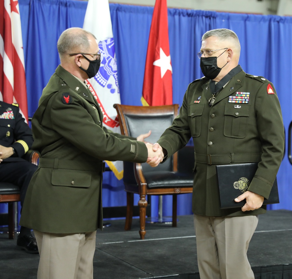 District of Columbia National Guard chaplain receives Martin of Tours during promotion