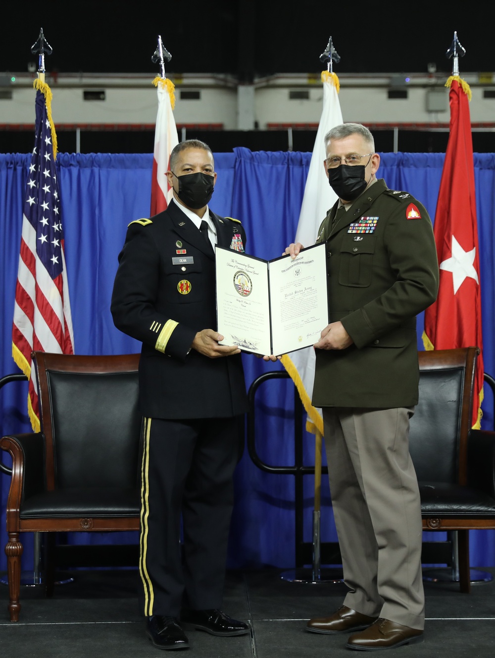 District of Columbia National Guard chaplain receives Martin of Tours award during promotion