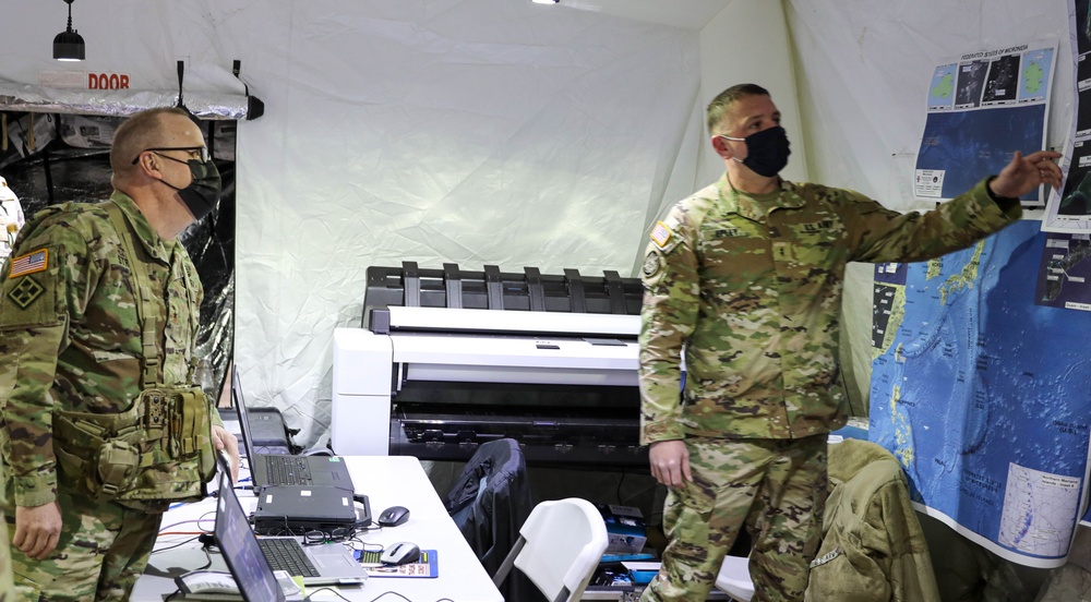 412th TEC Commander briefed Geospatial capability at Keen Edge 22 - Fort Knox