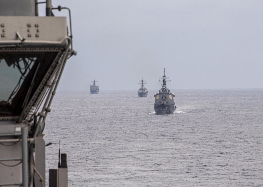 USS America Conducts Formation Excercise