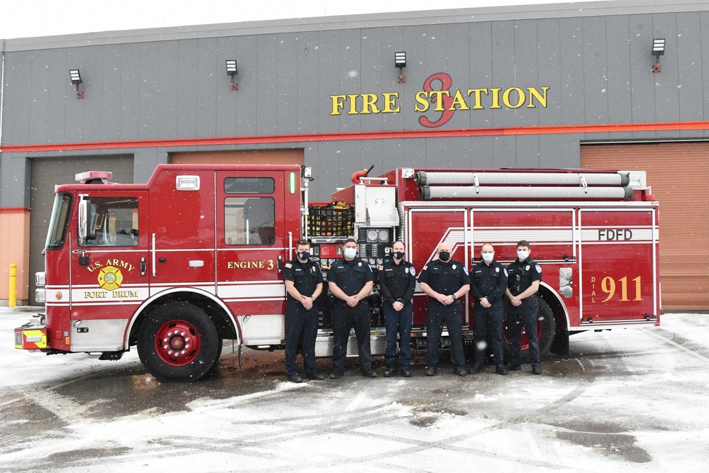 Fort Drum Fire and Emergency Services welcomes new fire engine at Wheeler-Sack Army Airfield station