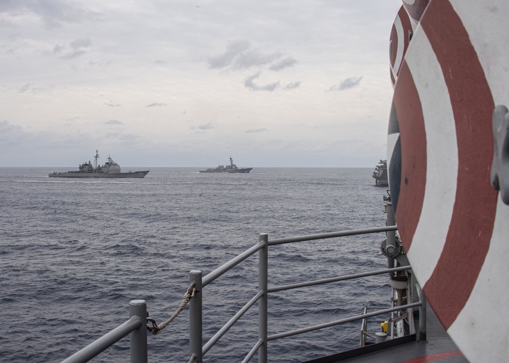 USS America Conducts Formation Excersise