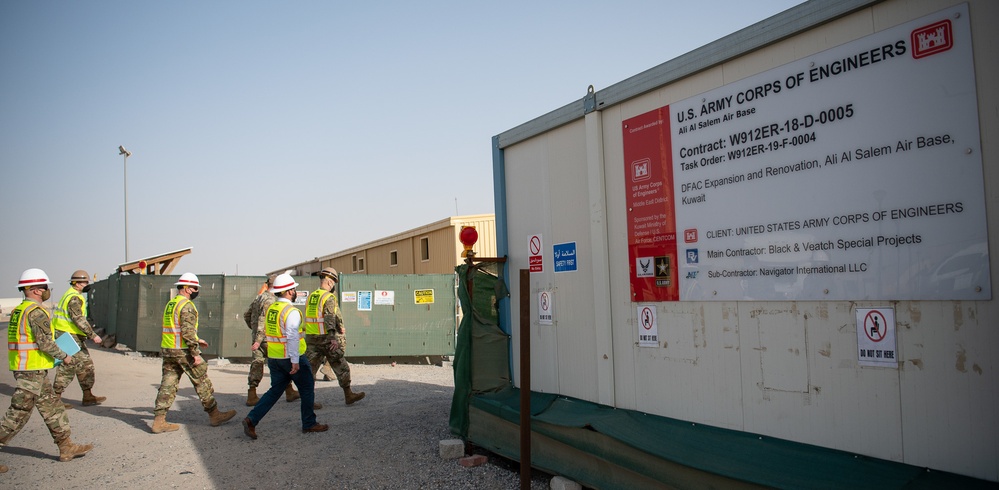 USACE commanding general views construction projects at Ali Al Salem