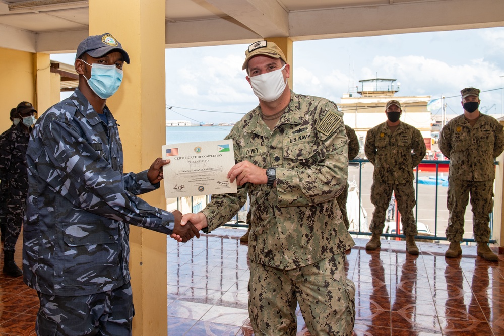 Djiboutian Navy Recruits Graduate MSRON-10's Basic Seamanship Course