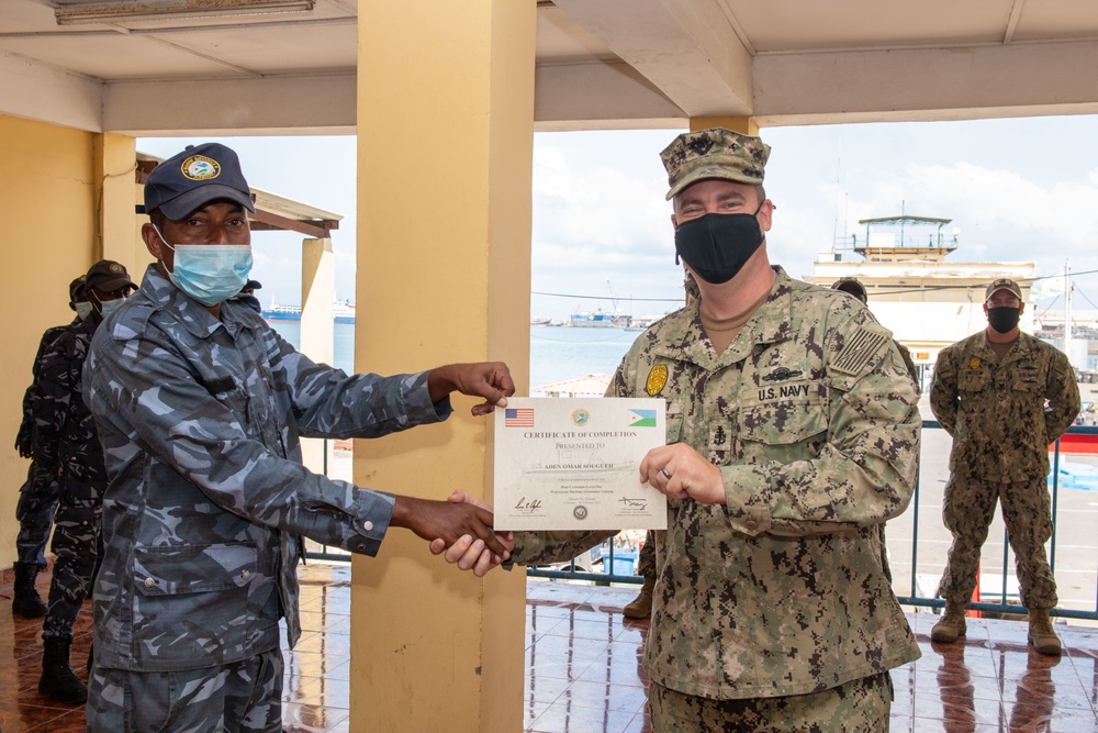 Djiboutian Navy Recruits Graduate MSRON-10's Basic Seamanship Course