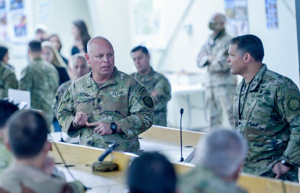 Operation Inherent Resolve commanding general holds town hall for Coalition