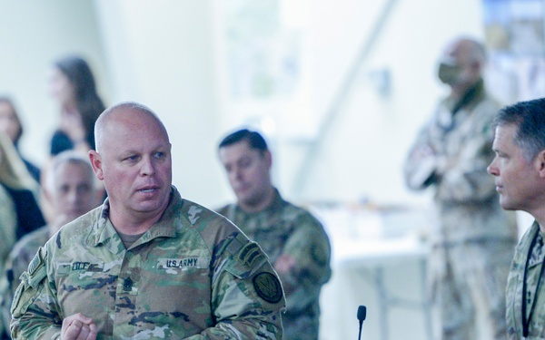 Operation Inherent Resolve commanding general holds town hall for Coalition