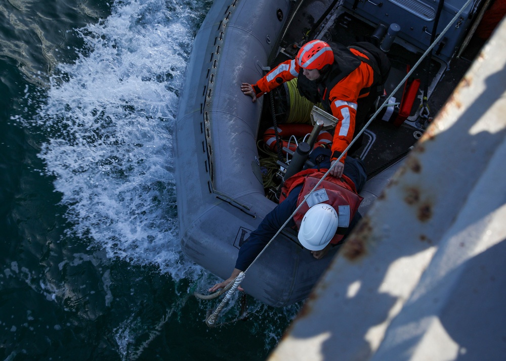 USS Porter (DDG 78) Man overboard drill