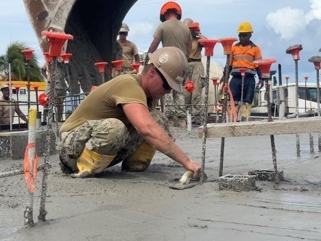 US Navy Seabees with NMCB-5 support Papua New Guinea