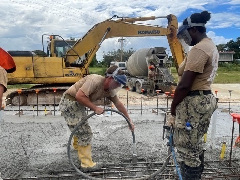 US Navy Seabees with NMCB-5 support Papua New Guinea