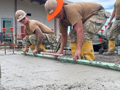 US Navy Seabees with NMCB-5 support Papua New Guinea