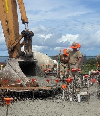US Navy Seabees with NMCB-5 support Papua New Guinea